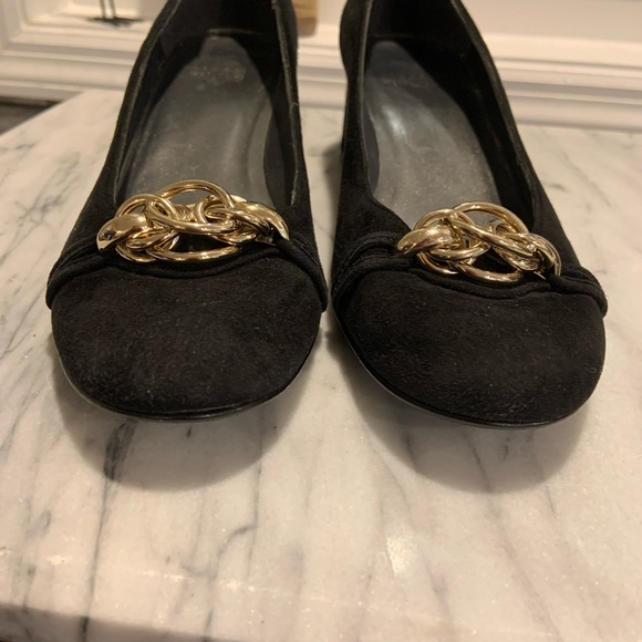 Stuart Weitzman Suede Block Heel Pumps - Picture 8 of 8